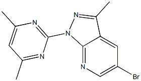 5-bromo-1-(4,6-dimethylpyrimidin-2-yl)-3-methyl-1H-pyrazolo[3,4-b]pyridine Struktur