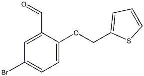 5-bromo-2-(thiophen-2-ylmethoxy)benzaldehyde Struktur