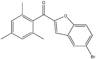 5-bromo-2-[(2,4,6-trimethylphenyl)carbonyl]-1-benzofuran Struktur