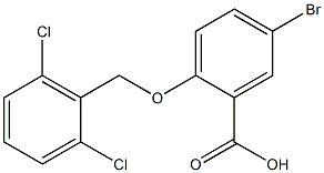 5-bromo-2-[(2,6-dichlorophenyl)methoxy]benzoic acid Struktur