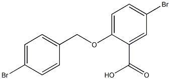 5-bromo-2-[(4-bromophenyl)methoxy]benzoic acid Struktur