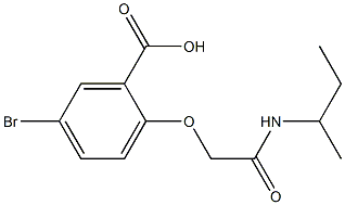 5-bromo-2-[(butan-2-ylcarbamoyl)methoxy]benzoic acid Struktur