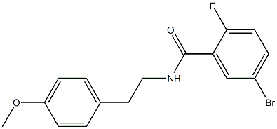 5-bromo-2-fluoro-N-[2-(4-methoxyphenyl)ethyl]benzamide Struktur