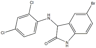 5-bromo-3-[(2,4-dichlorophenyl)amino]-2,3-dihydro-1H-indol-2-one Struktur