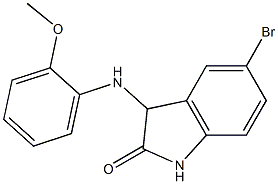 5-bromo-3-[(2-methoxyphenyl)amino]-2,3-dihydro-1H-indol-2-one Struktur