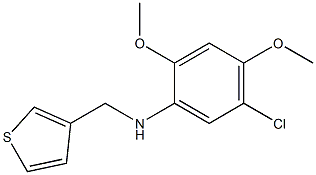 5-chloro-2,4-dimethoxy-N-(thiophen-3-ylmethyl)aniline Struktur