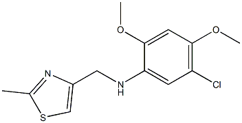 5-chloro-2,4-dimethoxy-N-[(2-methyl-1,3-thiazol-4-yl)methyl]aniline Struktur