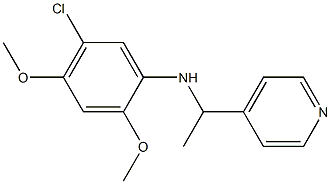 5-chloro-2,4-dimethoxy-N-[1-(pyridin-4-yl)ethyl]aniline Struktur