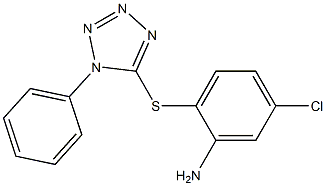 5-chloro-2-[(1-phenyl-1H-1,2,3,4-tetrazol-5-yl)sulfanyl]aniline Struktur