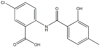 5-chloro-2-[(2-hydroxy-4-methylbenzene)amido]benzoic acid Struktur