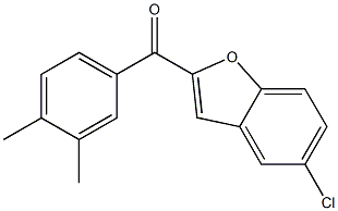 5-chloro-2-[(3,4-dimethylphenyl)carbonyl]-1-benzofuran Struktur