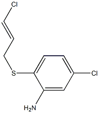 5-chloro-2-[(3-chloroprop-2-en-1-yl)sulfanyl]aniline Struktur