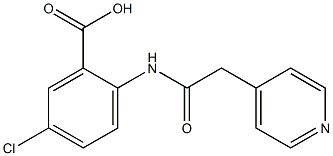 5-chloro-2-[(pyridin-4-ylacetyl)amino]benzoic acid Struktur