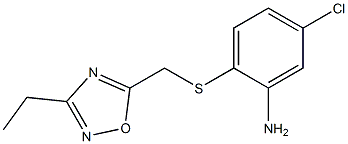 5-chloro-2-{[(3-ethyl-1,2,4-oxadiazol-5-yl)methyl]sulfanyl}aniline Struktur