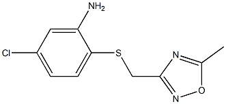 5-chloro-2-{[(5-methyl-1,2,4-oxadiazol-3-yl)methyl]sulfanyl}aniline Struktur