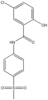 5-chloro-2-hydroxy-N-(4-methanesulfonylphenyl)benzamide Struktur