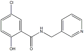 5-chloro-2-hydroxy-N-(pyridin-3-ylmethyl)benzamide Struktur