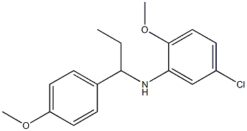 5-chloro-2-methoxy-N-[1-(4-methoxyphenyl)propyl]aniline Struktur