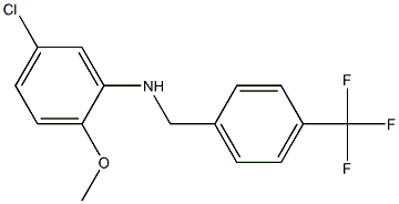 5-chloro-2-methoxy-N-{[4-(trifluoromethyl)phenyl]methyl}aniline Struktur