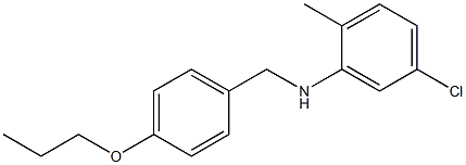 5-chloro-2-methyl-N-[(4-propoxyphenyl)methyl]aniline Struktur