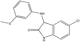 5-chloro-3-{[3-(methylsulfanyl)phenyl]amino}-2,3-dihydro-1H-indol-2-one Struktur