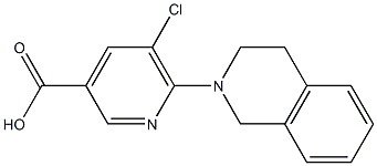 5-chloro-6-(1,2,3,4-tetrahydroisoquinolin-2-yl)pyridine-3-carboxylic acid Struktur