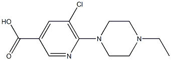 5-chloro-6-(4-ethylpiperazin-1-yl)pyridine-3-carboxylic acid Struktur