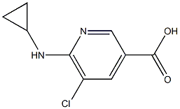 5-chloro-6-(cyclopropylamino)pyridine-3-carboxylic acid Struktur