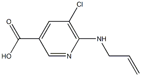 5-chloro-6-(prop-2-en-1-ylamino)pyridine-3-carboxylic acid Struktur