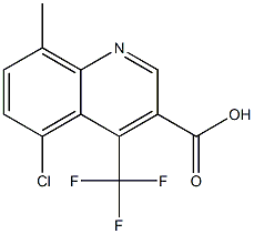 5-chloro-8-methyl-4-(trifluoromethyl)quinoline-3-carboxylic acid Struktur