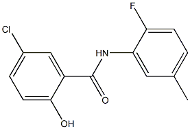 5-chloro-N-(2-fluoro-5-methylphenyl)-2-hydroxybenzamide Struktur