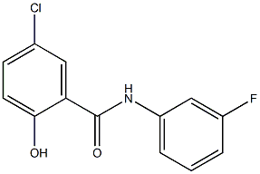 5-chloro-N-(3-fluorophenyl)-2-hydroxybenzamide Struktur