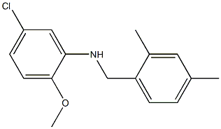 5-chloro-N-[(2,4-dimethylphenyl)methyl]-2-methoxyaniline Struktur