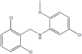 5-chloro-N-[(2,6-dichlorophenyl)methyl]-2-methoxyaniline Struktur