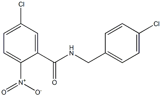 5-chloro-N-[(4-chlorophenyl)methyl]-2-nitrobenzamide Struktur