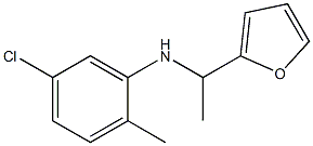 5-chloro-N-[1-(furan-2-yl)ethyl]-2-methylaniline Struktur