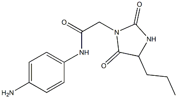 N-(4-aminophenyl)-2-(2,5-dioxo-4-propylimidazolidin-1-yl)acetamide Struktur