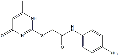 N-(4-aminophenyl)-2-[(6-methyl-4-oxo-1,4-dihydropyrimidin-2-yl)sulfanyl]acetamide Struktur