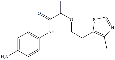 N-(4-aminophenyl)-2-[2-(4-methyl-1,3-thiazol-5-yl)ethoxy]propanamide Struktur