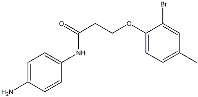 N-(4-aminophenyl)-3-(2-bromo-4-methylphenoxy)propanamide Struktur