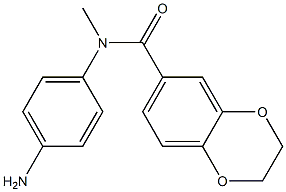 N-(4-aminophenyl)-N-methyl-2,3-dihydro-1,4-benzodioxine-6-carboxamide Struktur