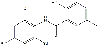 N-(4-bromo-2,6-dichlorophenyl)-2-hydroxy-5-methylbenzamide Struktur