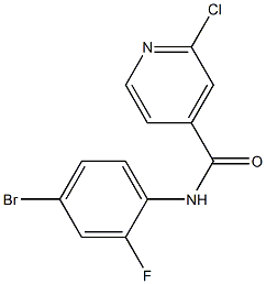 N-(4-bromo-2-fluorophenyl)-2-chloropyridine-4-carboxamide Struktur