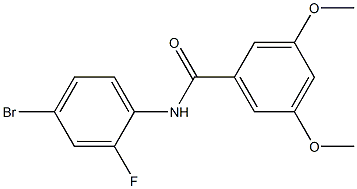 N-(4-bromo-2-fluorophenyl)-3,5-dimethoxybenzamide Struktur