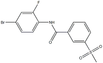 N-(4-bromo-2-fluorophenyl)-3-methanesulfonylbenzamide Struktur