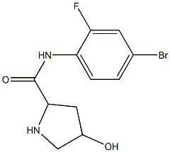 N-(4-bromo-2-fluorophenyl)-4-hydroxypyrrolidine-2-carboxamide Struktur