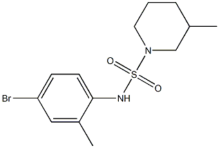 N-(4-bromo-2-methylphenyl)-3-methylpiperidine-1-sulfonamide Struktur