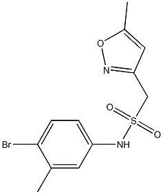 N-(4-bromo-3-methylphenyl)-1-(5-methyl-1,2-oxazol-3-yl)methanesulfonamide Struktur