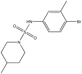 N-(4-bromo-3-methylphenyl)-4-methylpiperidine-1-sulfonamide Struktur