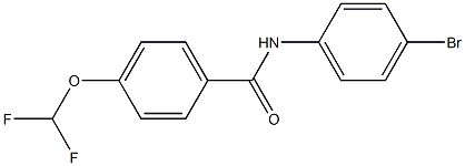 N-(4-bromophenyl)-4-(difluoromethoxy)benzamide Struktur